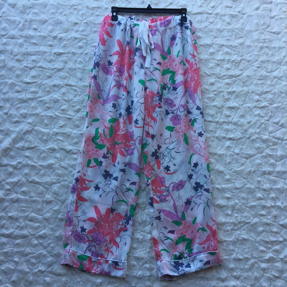 J Crew Print Lounging Pants Sz Lg